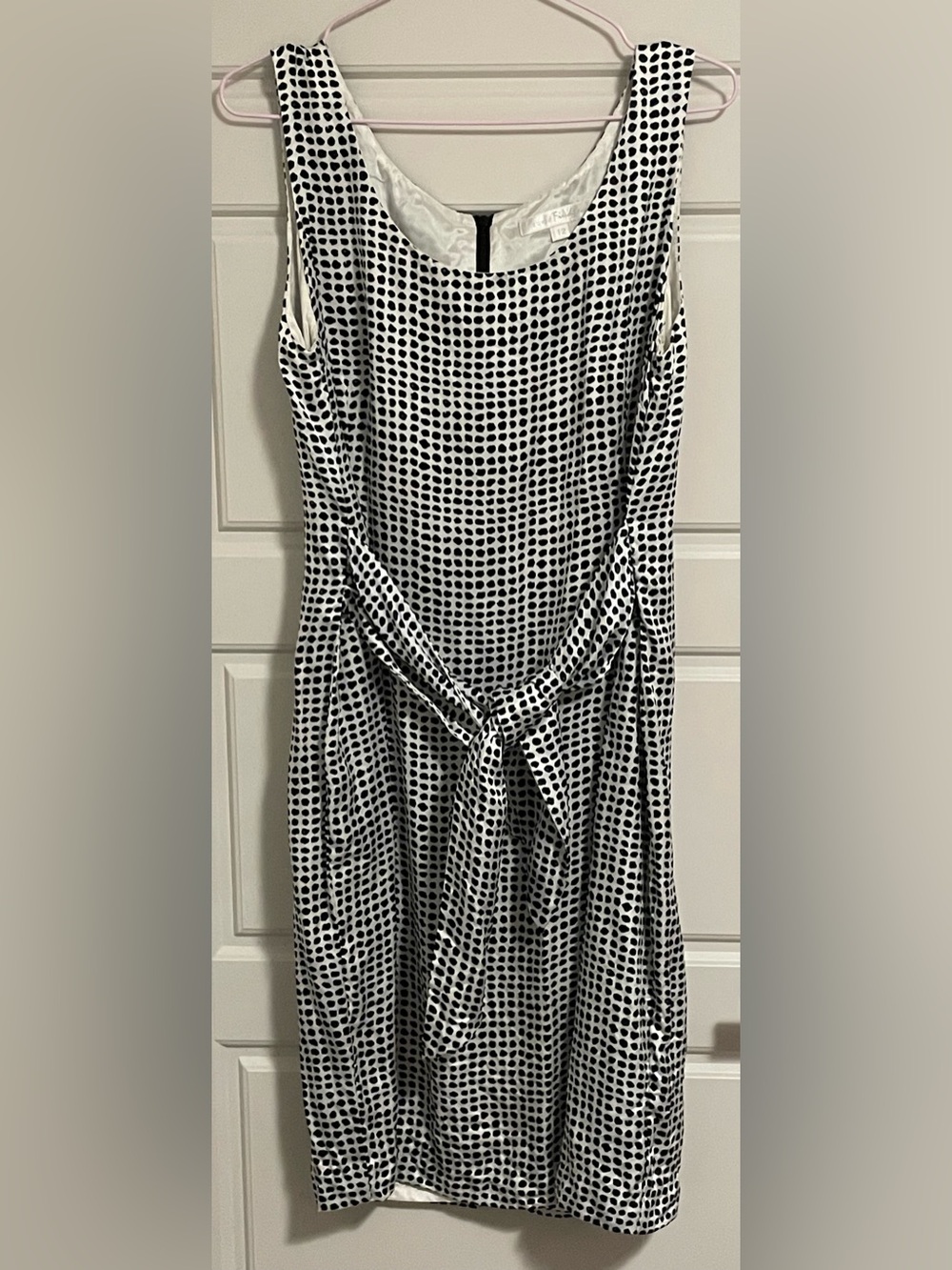 Vintage 100% Silk David Findlay Polka Dot Dress